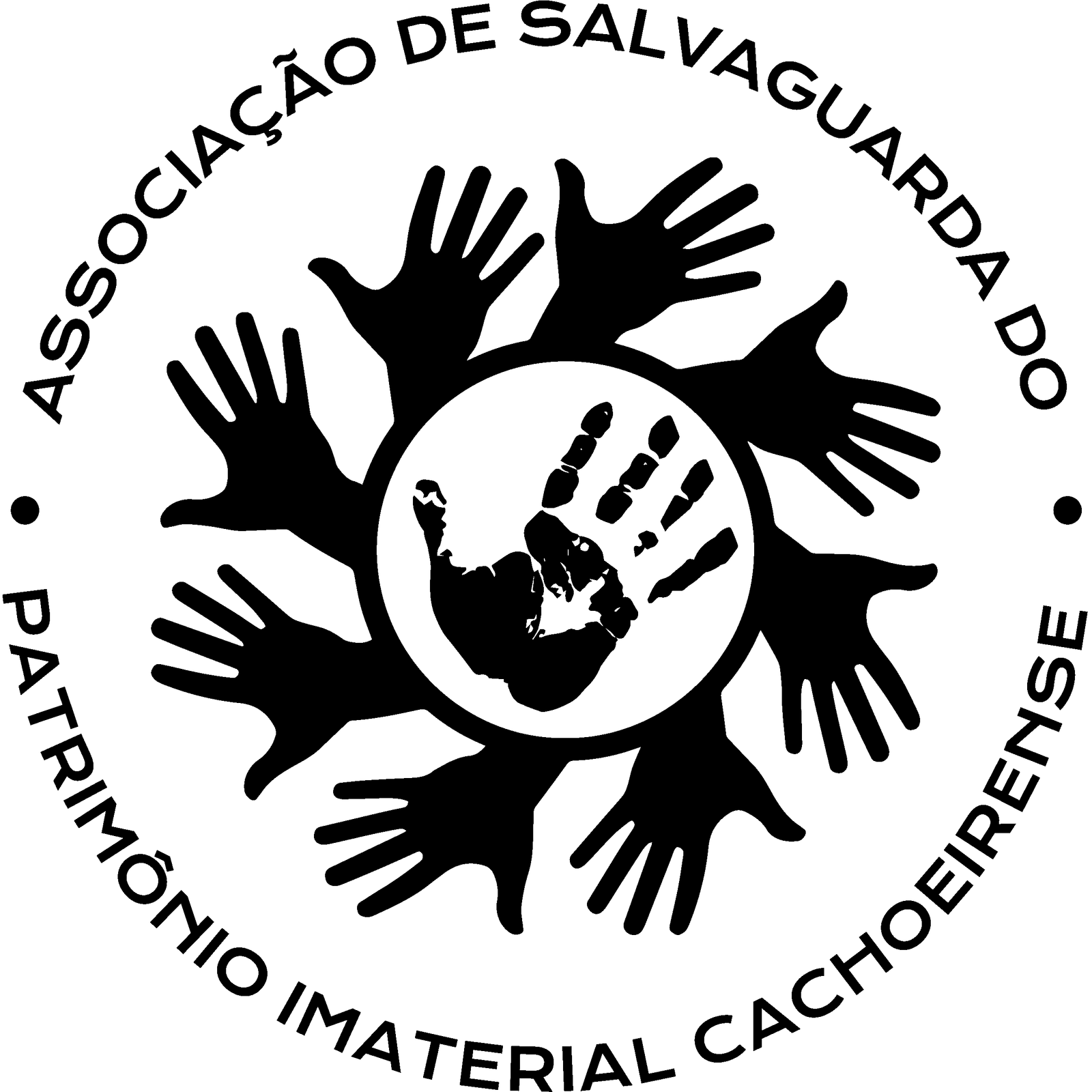 Logotipo Associação de Salvaguarda do Patrimônio Imaterial Cachoeirense Preto
